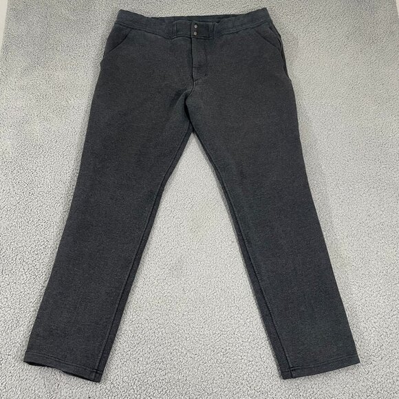Lululemon Pants Men 40 Charcoal Performance Athletic Flat Front - Picture 2 of 12
